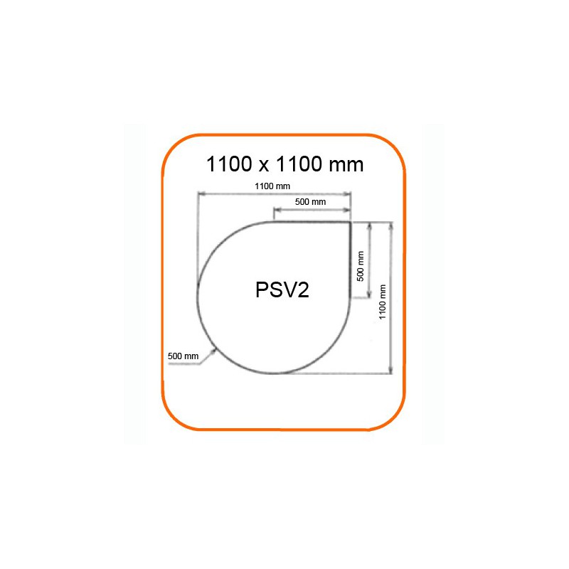 Pedana in vetro PSV2